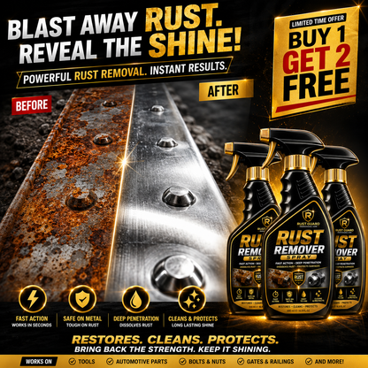 🔥RUST REMOVER SPRAY🔥⚡BUY 1 GET 2 FREE🔥